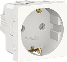 Розетка с заземлением без рамки Schneider Electric Unica Modular 1-м. белый картинка